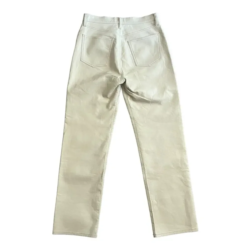 Agolde Net Sustain 90's Pinch Waist Recycled Leather Pants Size 28